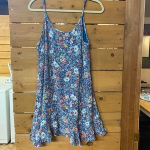 O’neill Hollis Ditsy Dress size small, blue mini slip with multicolor flowers